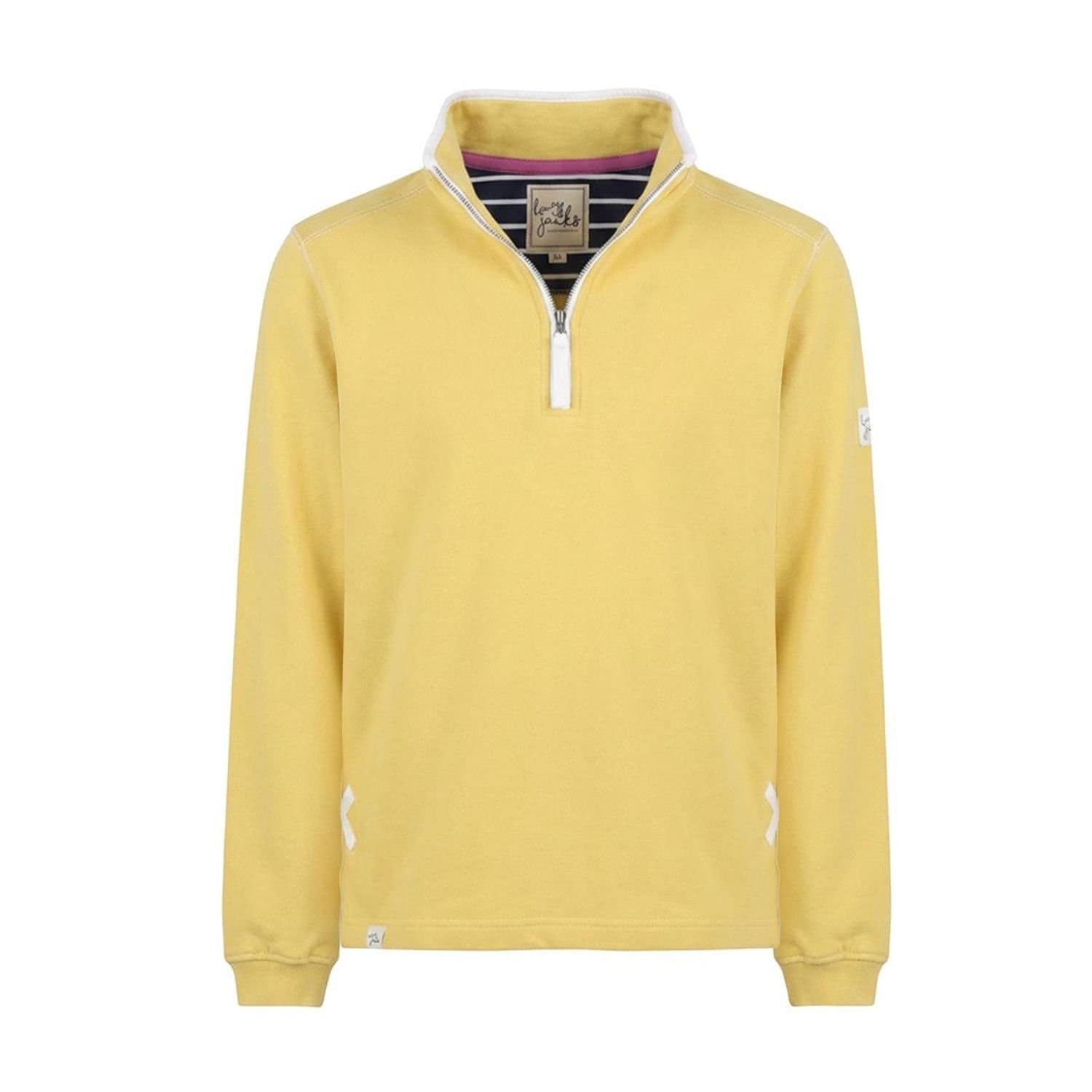 Lazy Jacks Lazy Jacks Women's Soft Touch Quarter Zip Sweatshirt in Lemon