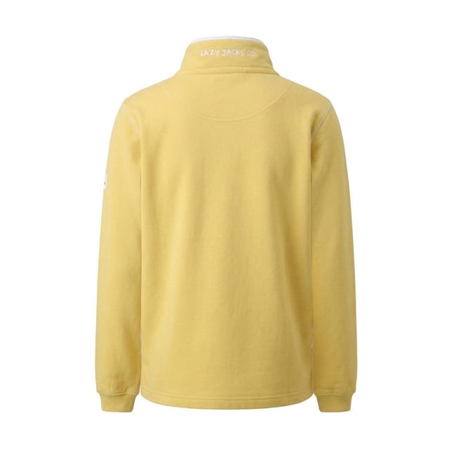 Lazy Jacks Lazy Jacks Women's Soft Touch Quarter Zip Sweatshirt in Lemon - 2