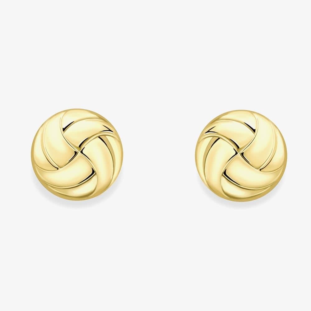 T.H.Baker T.H.Baker Gold Round Button Stud Earrings