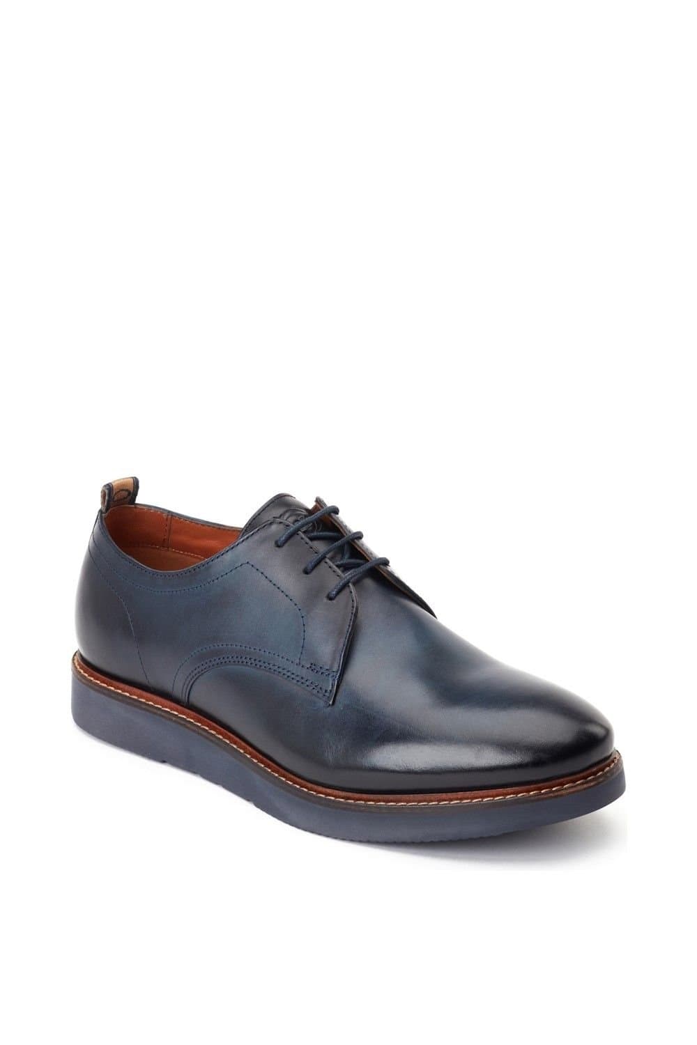 Base London Base London Navy Leather Derby Shoe
