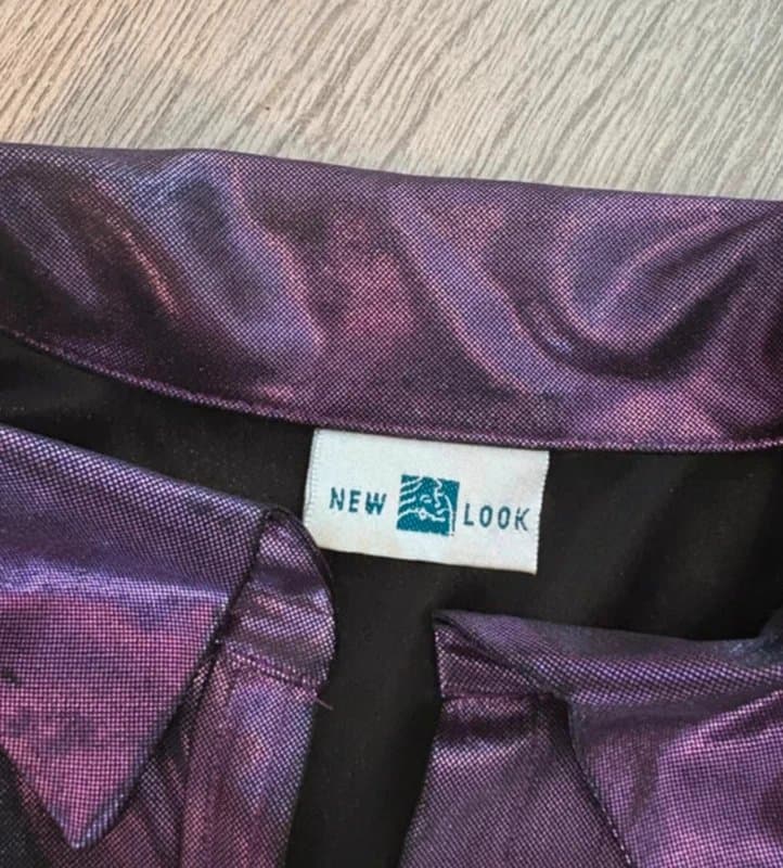 New Look Y2K new look metallic shirt top size 14 old label