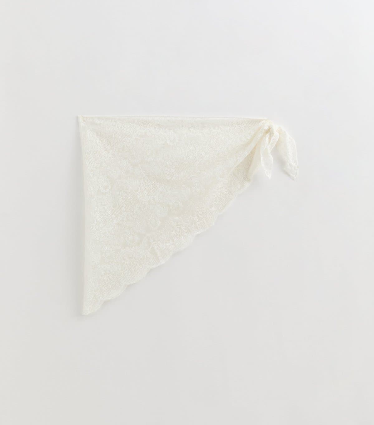 New Look New Look Cream Lace Triangle Bandana
