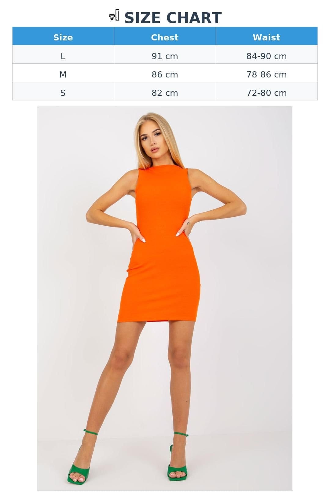 Love Lace Love Lace Women's Ribbed Sleeveless Mini Dress in Orange - 4