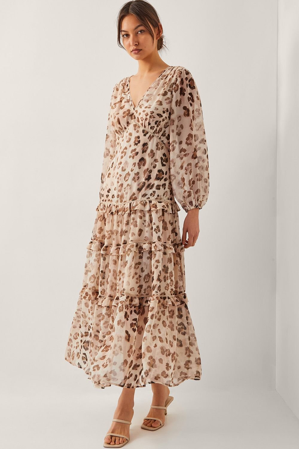 Monsoon Monsoon Women's Leona Leopard Print Maxi Dress Brown - 2