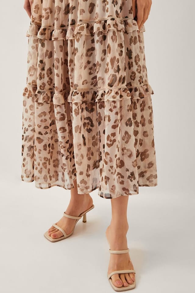 Monsoon Monsoon Women's Leona Leopard Print Maxi Dress Brown - 3