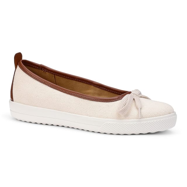 Hotter Hotter Women's 'Willa' Canvas Slip-Ons in Natural - 2
