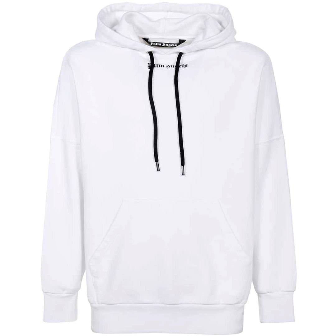 Palm Angels Palm Angels Men's Classic Logo White Oversized Hoodie