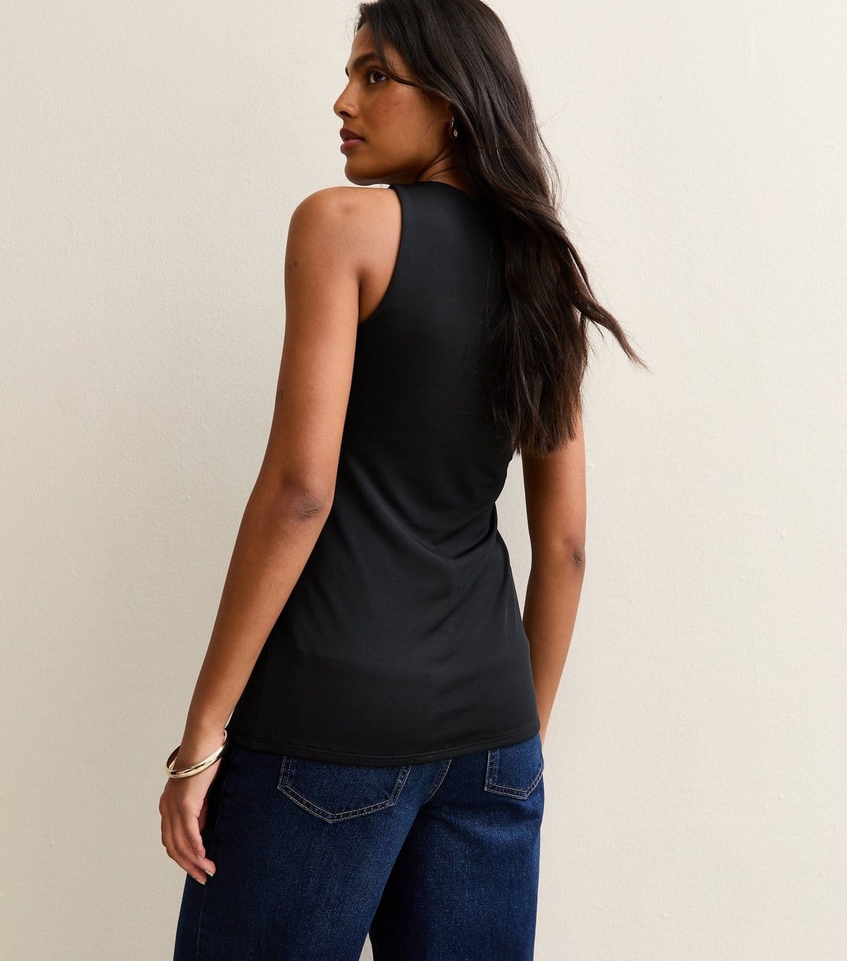 New Look Women's Black Twisted Front Longline Vest New Look - 4