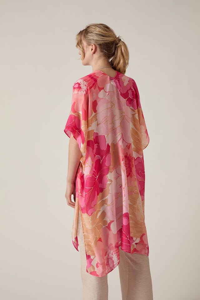 James Lakeland James Lakeland Women's Pink Peony Print Kaftan - 2