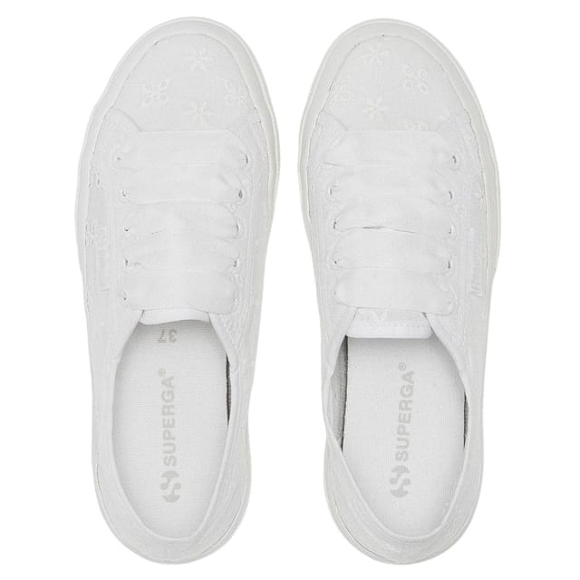 Superga Superga Women's 2750 Sangallo Flower Trainers in White - 3