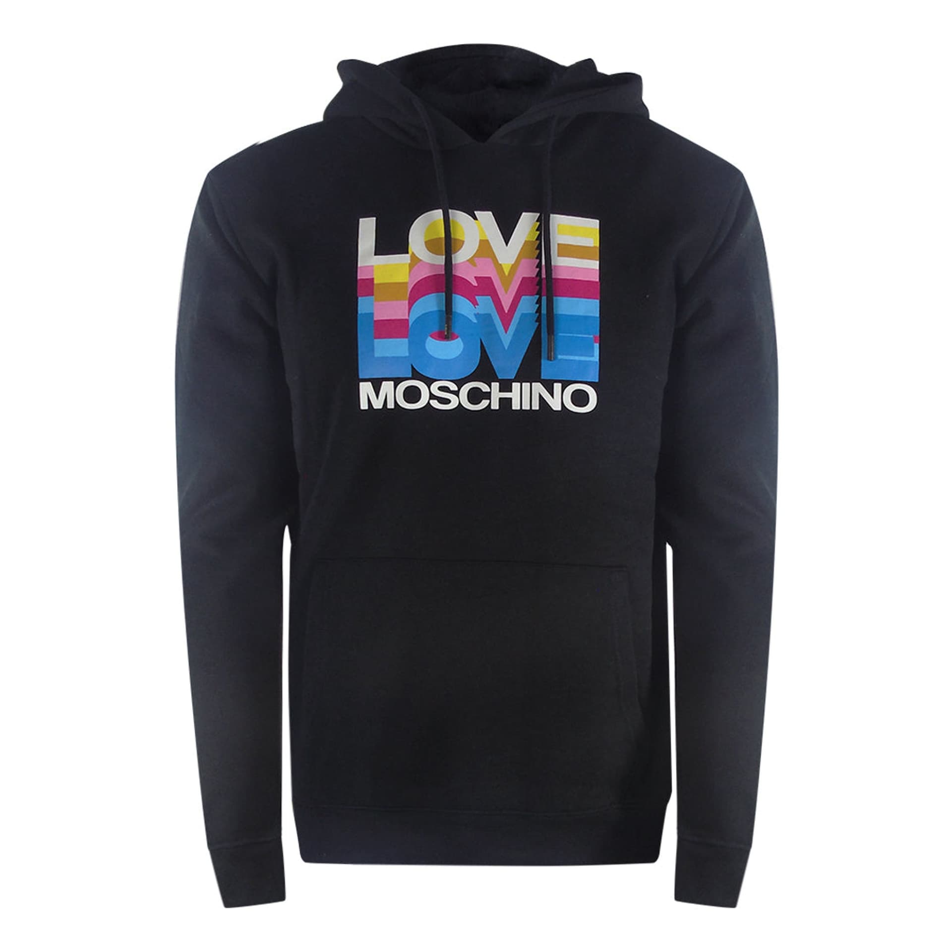 Love Moschino Love Moschino Men's Long Sleeve Hooded Hoodie in Black