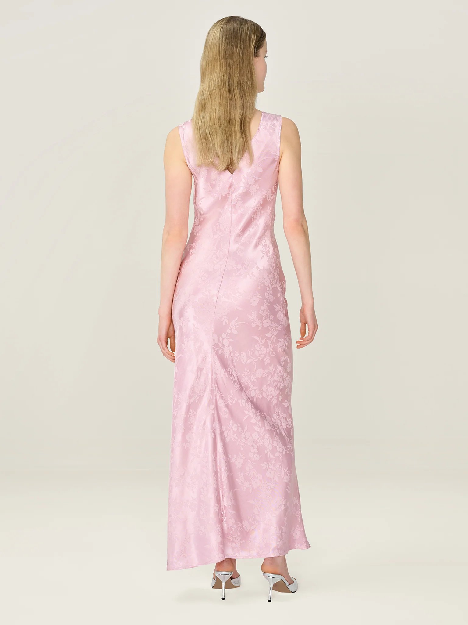 OMNES Iris Jacquard Dress in Bleached Mauve - 3