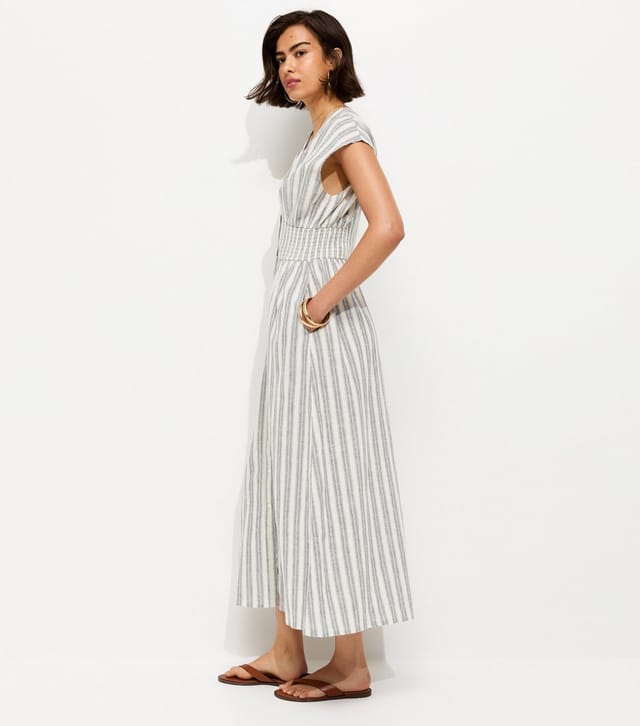 New Look Women's Blue Striped V-Neck Midi Dress New Look - 3