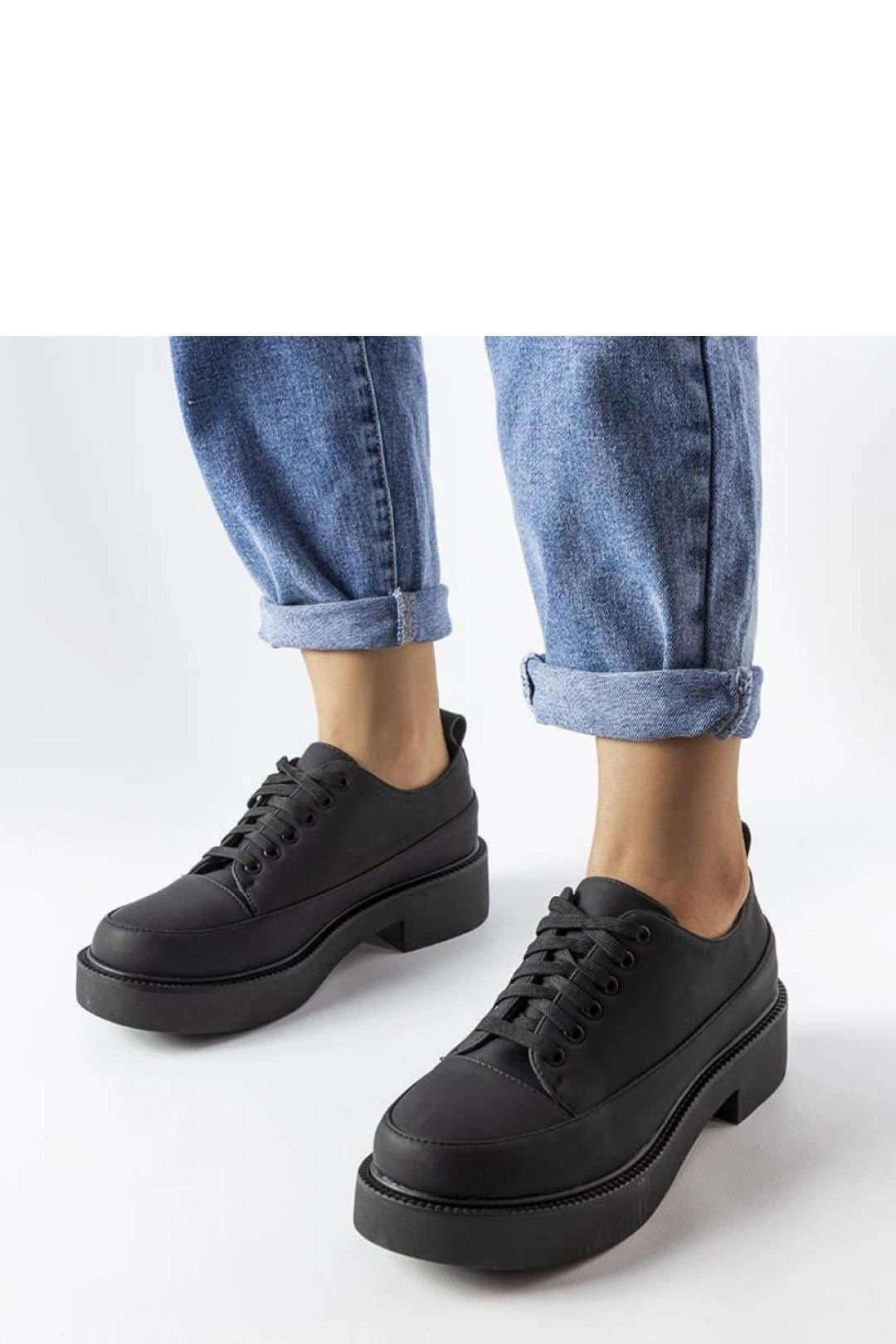Love Lace Love Lace Women's Elegant Comfortable Flat Heeled Summer Shoes with Lace Closure in Black