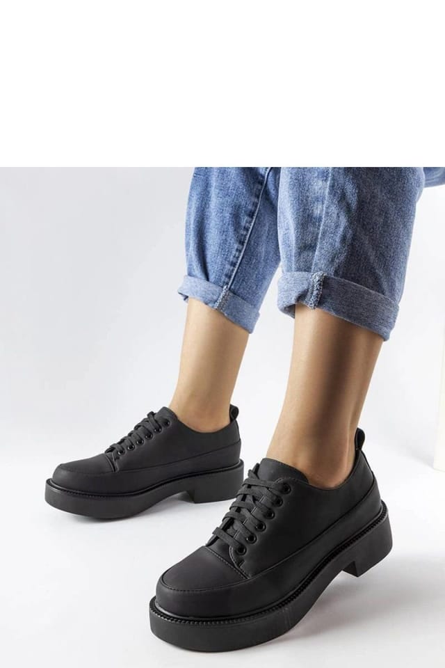 Love Lace Love Lace Women's Elegant Comfortable Flat Heeled Summer Shoes with Lace Closure in Black - 2
