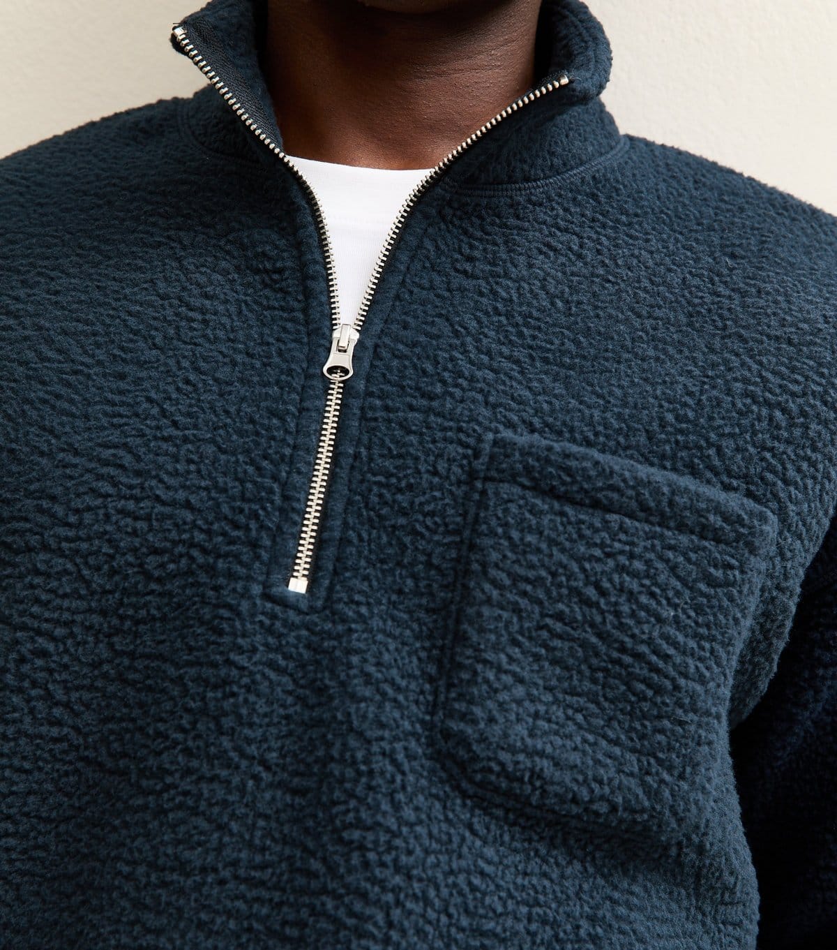 jack & jones Men's Navy High Neck Sweatshirt Jack & Jones New Look - 4