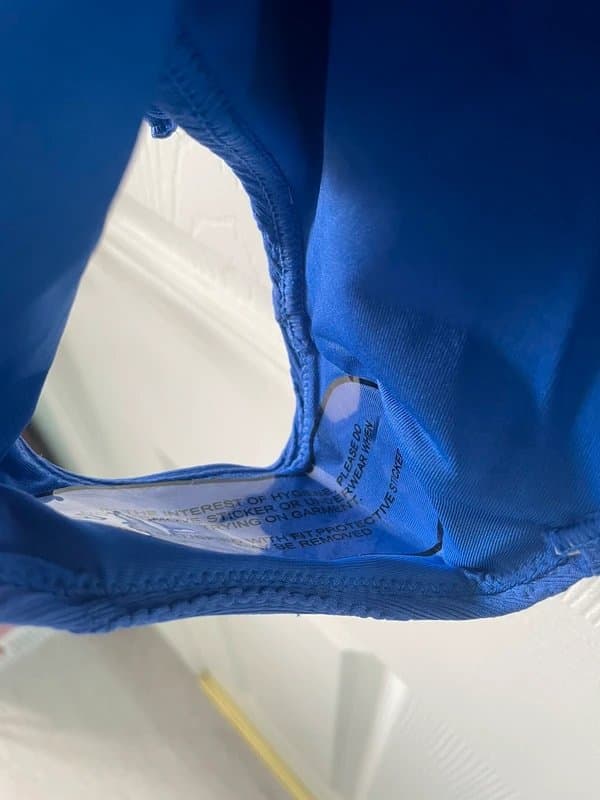 New Look New Look Blue Ruched Side Tie Swimsuit Size 8