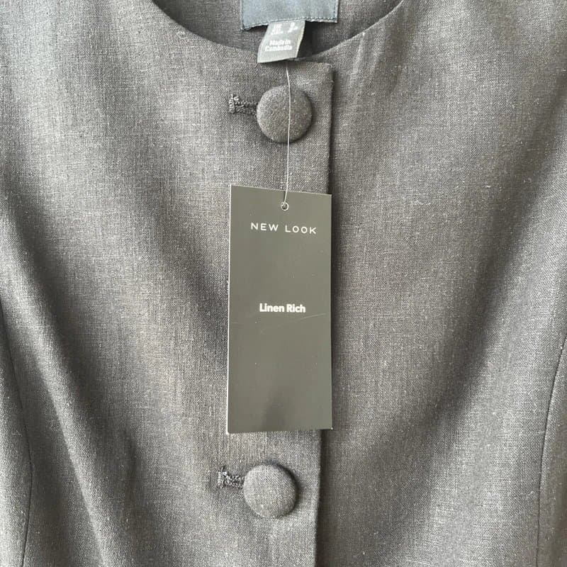 New Look New look - linen waistcoat - size 6 - black