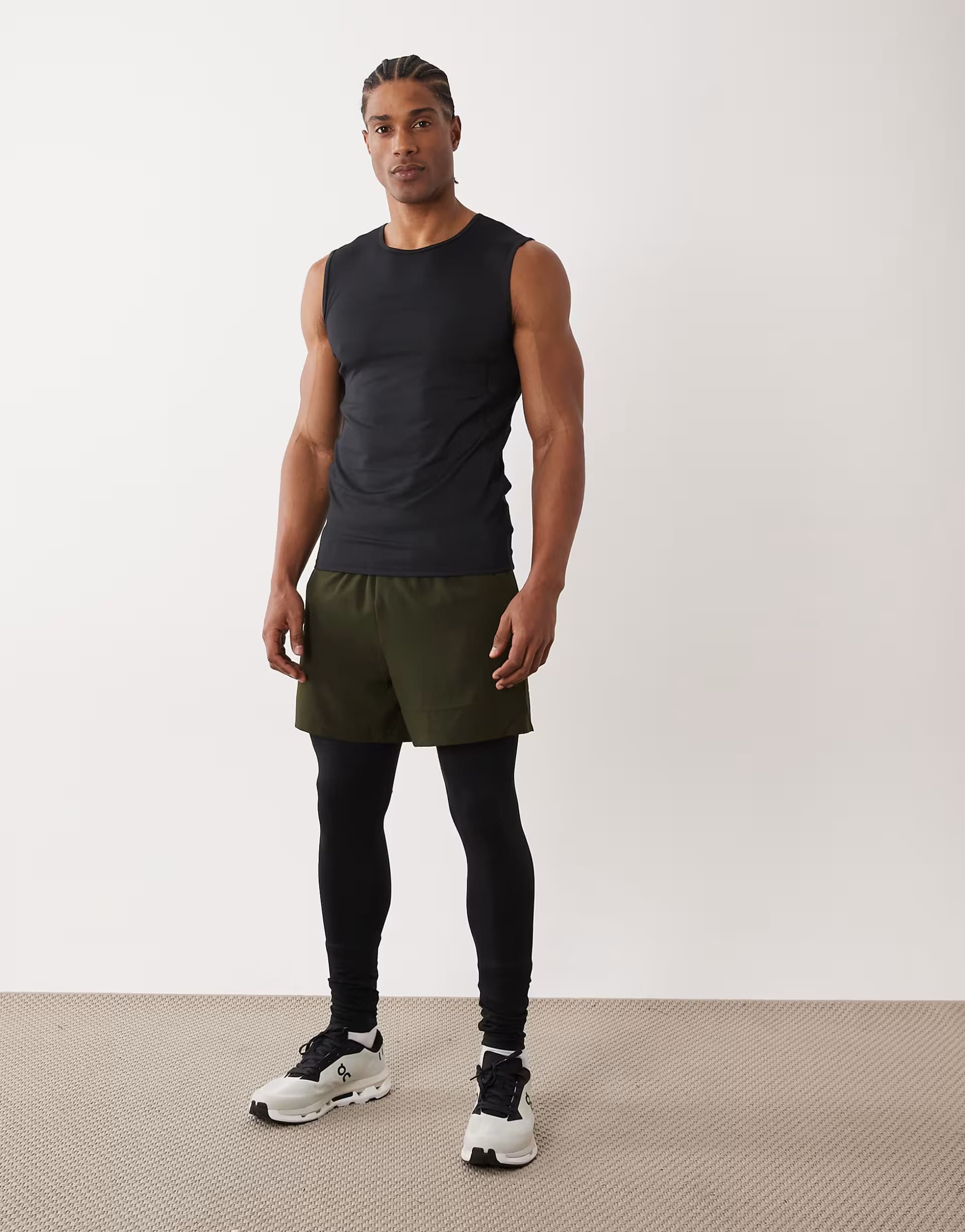 ASOS ASOS Black Quick Dry Base Layer Tights for Men