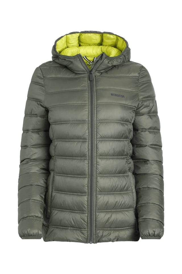Weird Fish Weird Fish Women's Eshka Lightweight Padded Jacket in Dark Green - 2