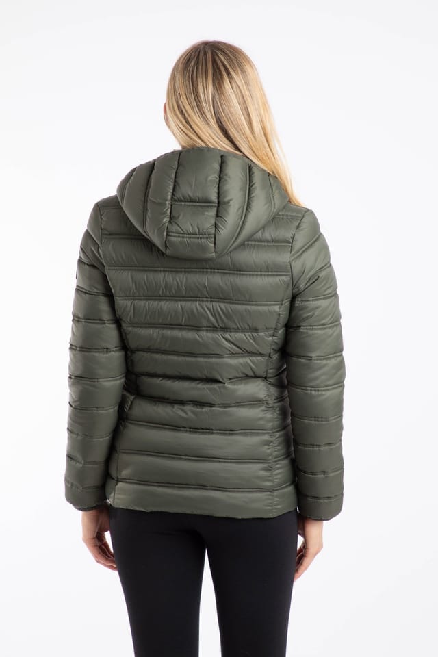 Weird Fish Weird Fish Women's Eshka Lightweight Padded Jacket in Dark Green - 3