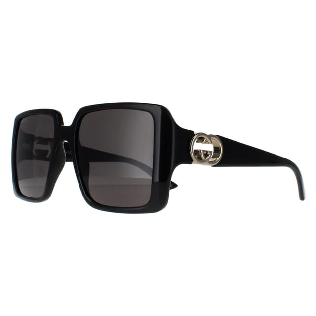 Gucci Gucci Women's Square Black with Gold Grey GG1692S - 2
