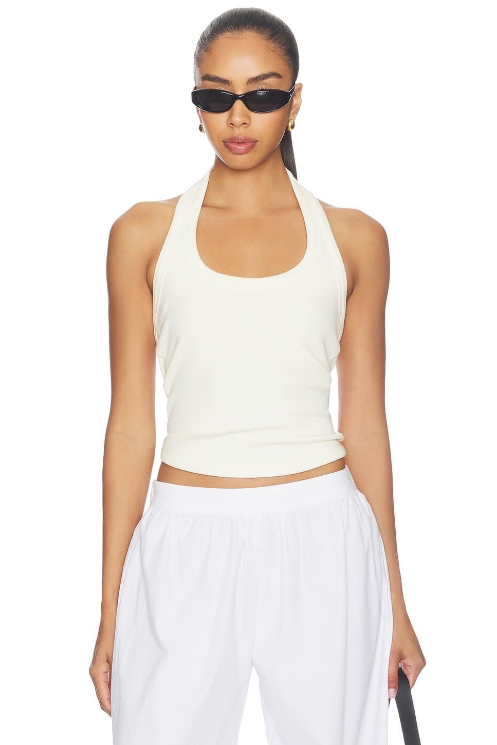 revolve Revolve Soft White Modal Halter Tank Top