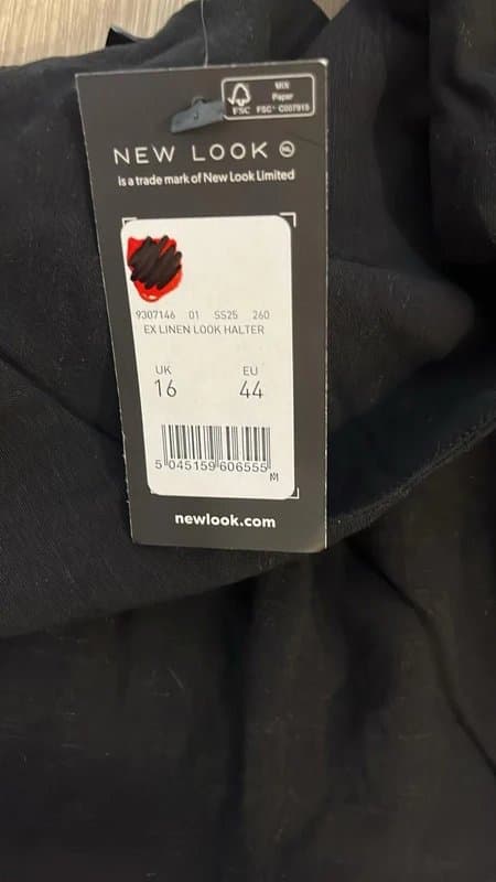 New Look New look - halter-neck short dress - size 16 - black