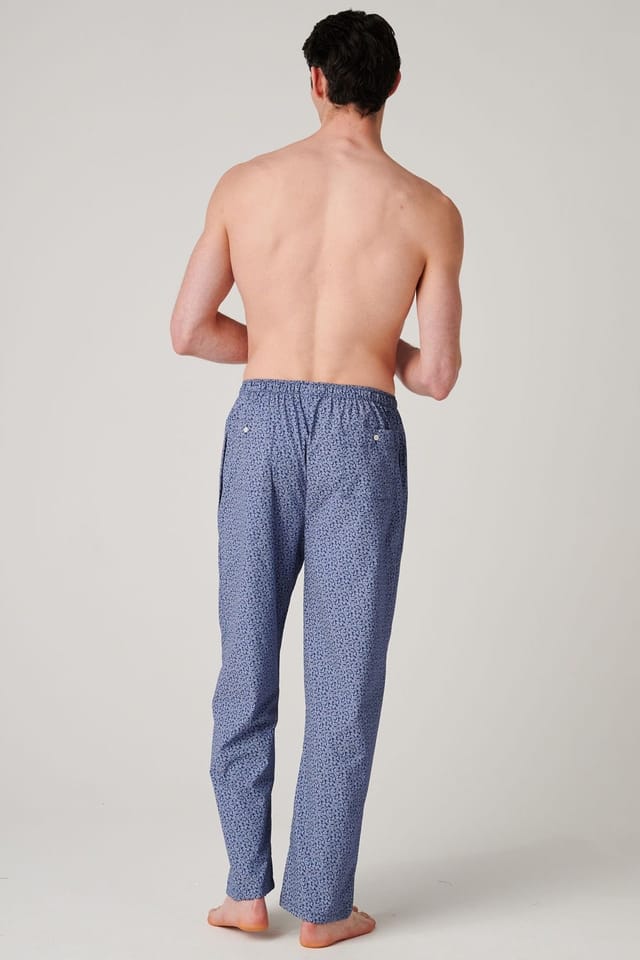 British Boxers British Boxers Men's "Navy Paisley" Crisp Cotton Pyjama Trousers in Dark Navy - 3