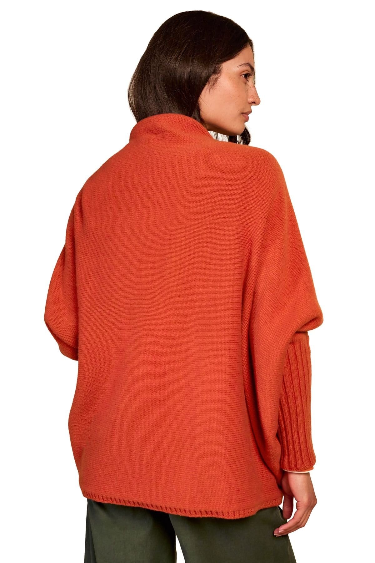 Celtic & Co Celtic & Co Women's Long Sleeve Cocoon Cardigan in Burnt Orange - 4