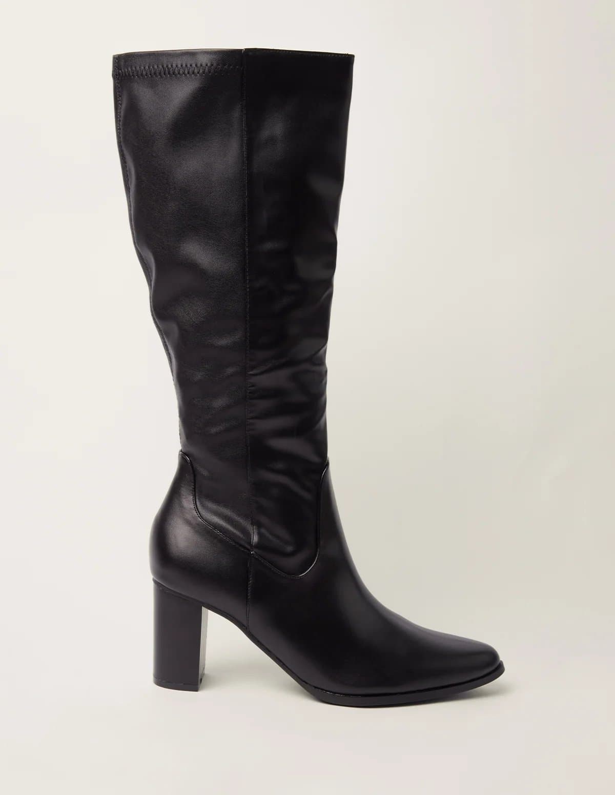 Blue Vanilla Knee High Leather Look Boots