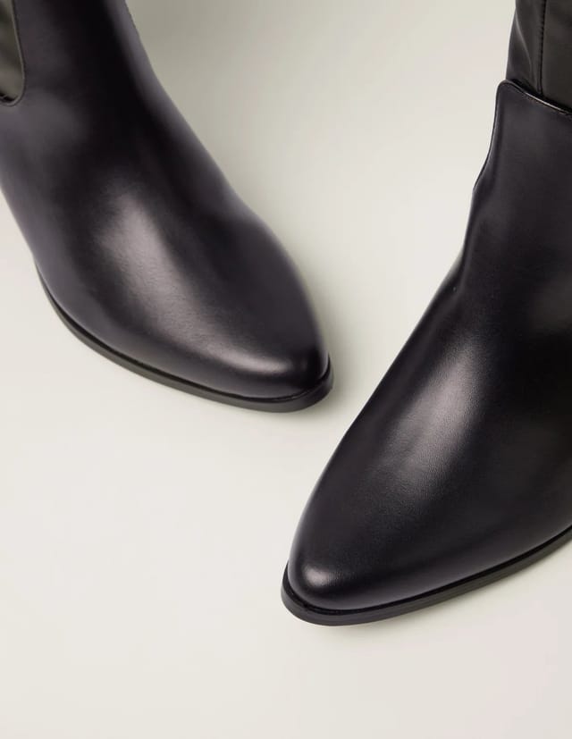 Blue Vanilla Knee High Leather Look Boots - 3