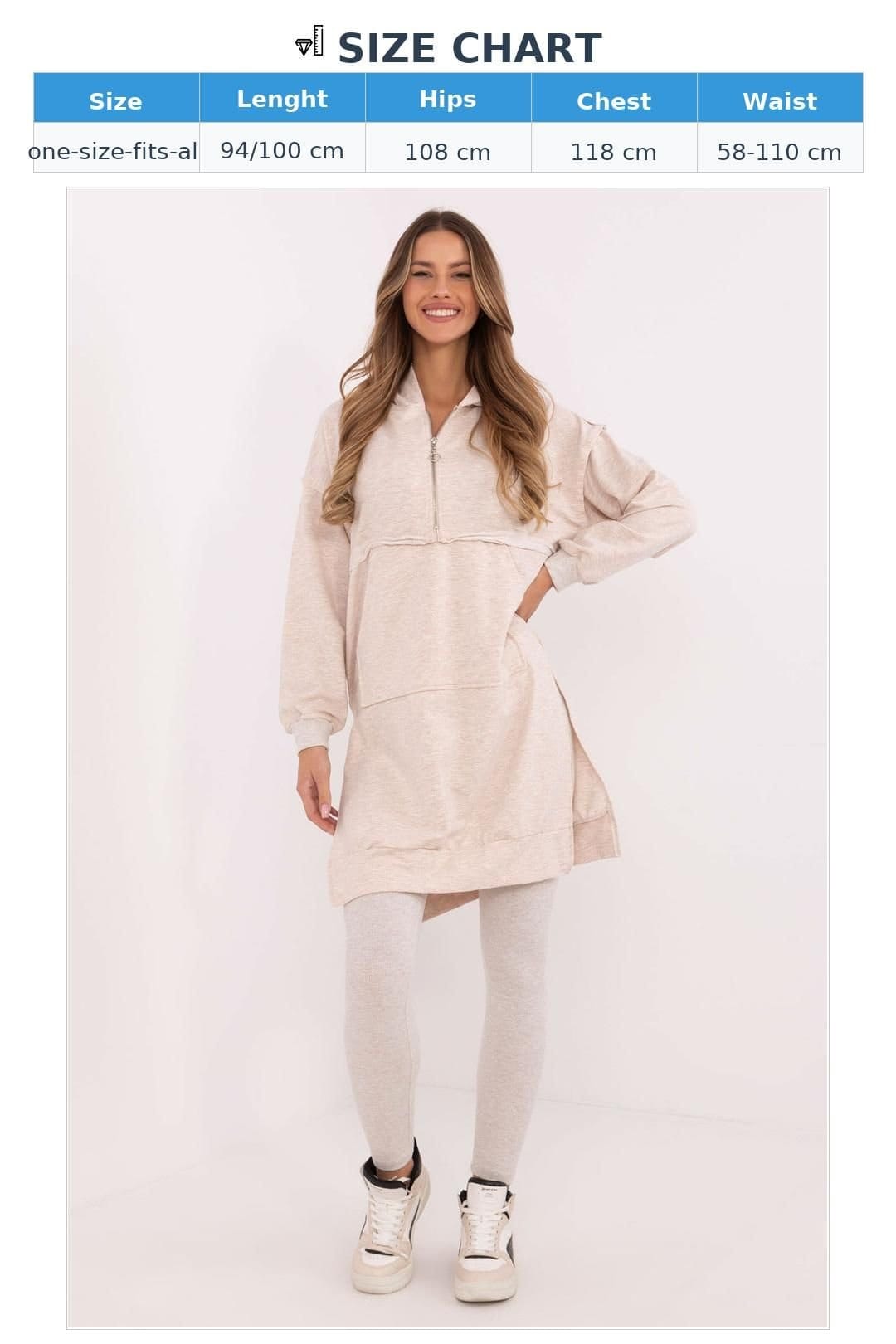 Love Lace Love Lace Women's Cotton Elastane Hoodie & Leggings Set in Beige - 4
