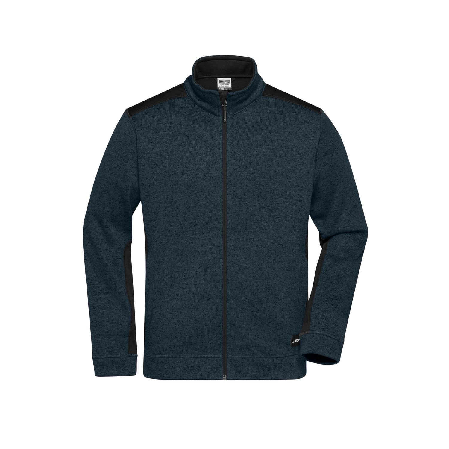 James and Nicholson James and Nicholson Men's Strong Knitted Work Fleece Jacket in Navy