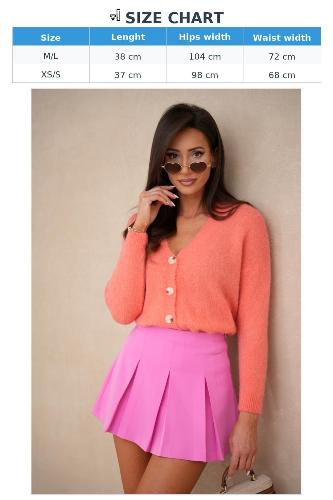 Love Lace Love Lace Women's Pleated Skort Skirt Pants with Hidden Zipper in Pink - 4