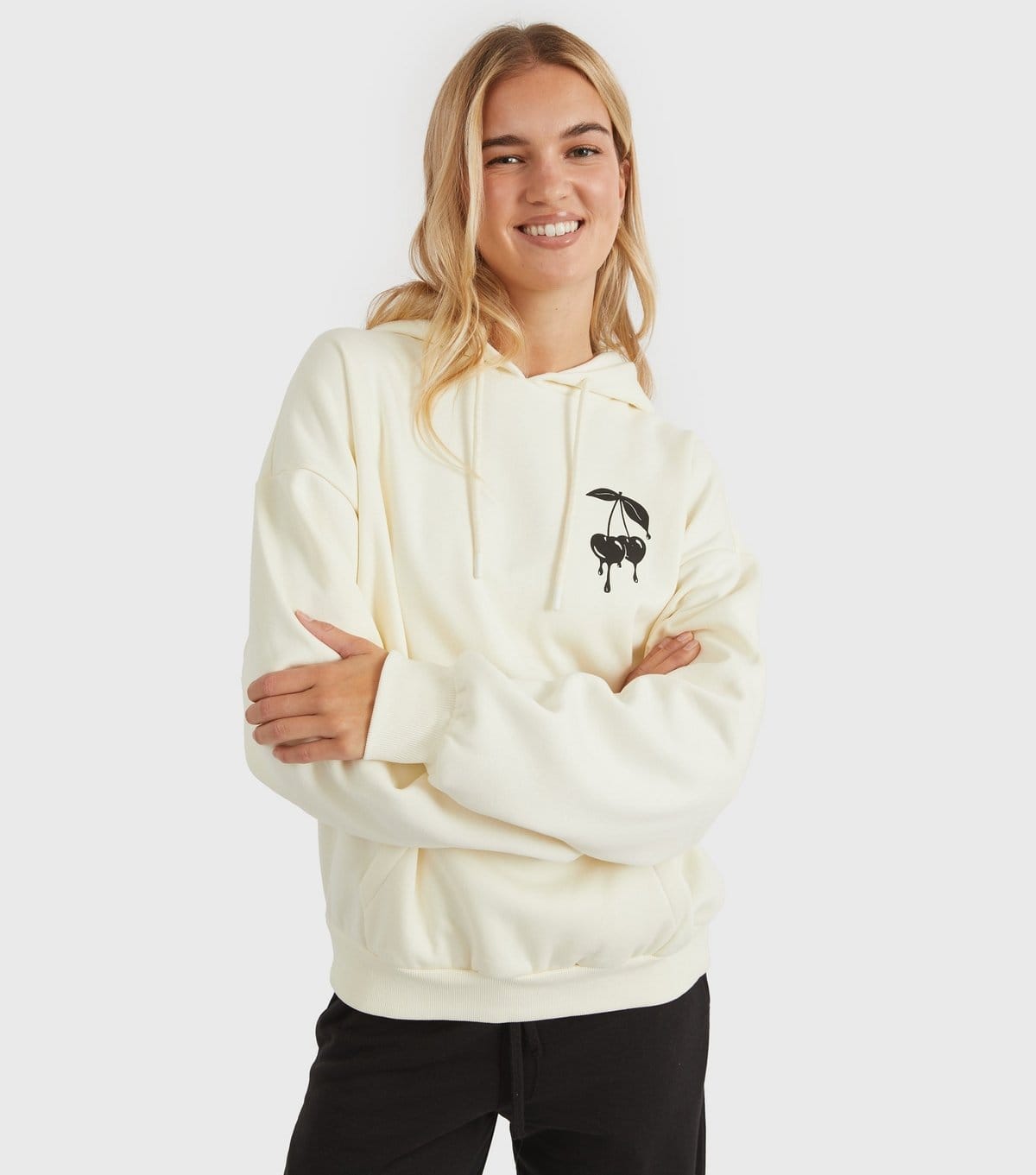 Skinnydip Women's Cream Don't Stress Logo Hoodie Skinnydip New Look - 4