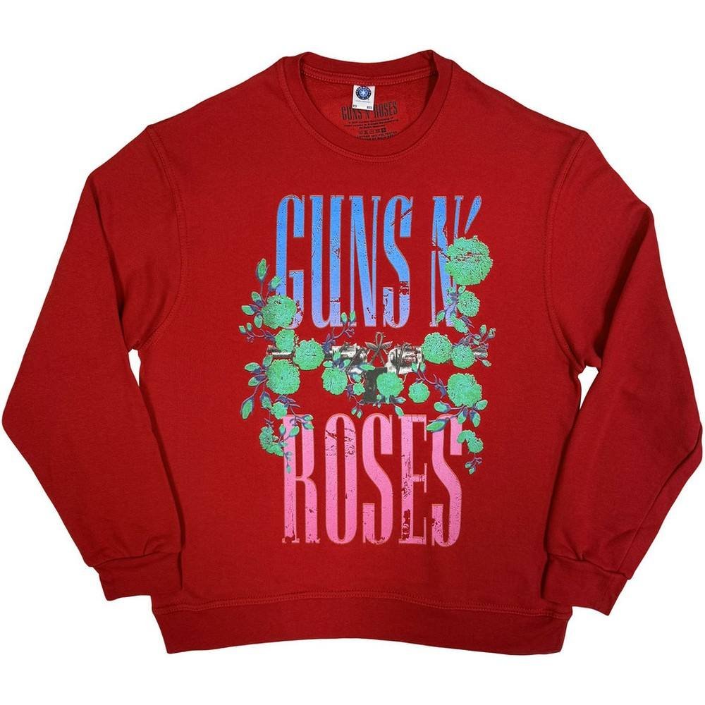 Guns N Roses Guns N Roses Men's Guns & Vine Oversized Sweatshirt in Red - 4