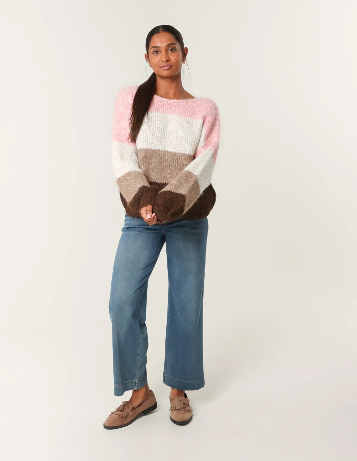 Blue Vanilla Multi Stripe Knit Jumper - 4