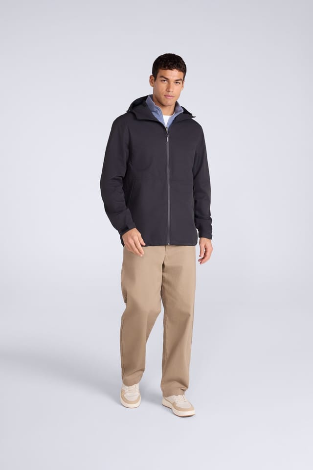 Animal Animal Men's 'Pace' Waterproof Adjustable Hood Outdoors Packable Jacket in Jet Black - 2