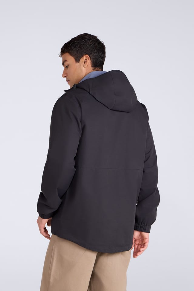 Animal Animal Men's 'Pace' Waterproof Adjustable Hood Outdoors Packable Jacket in Jet Black - 3