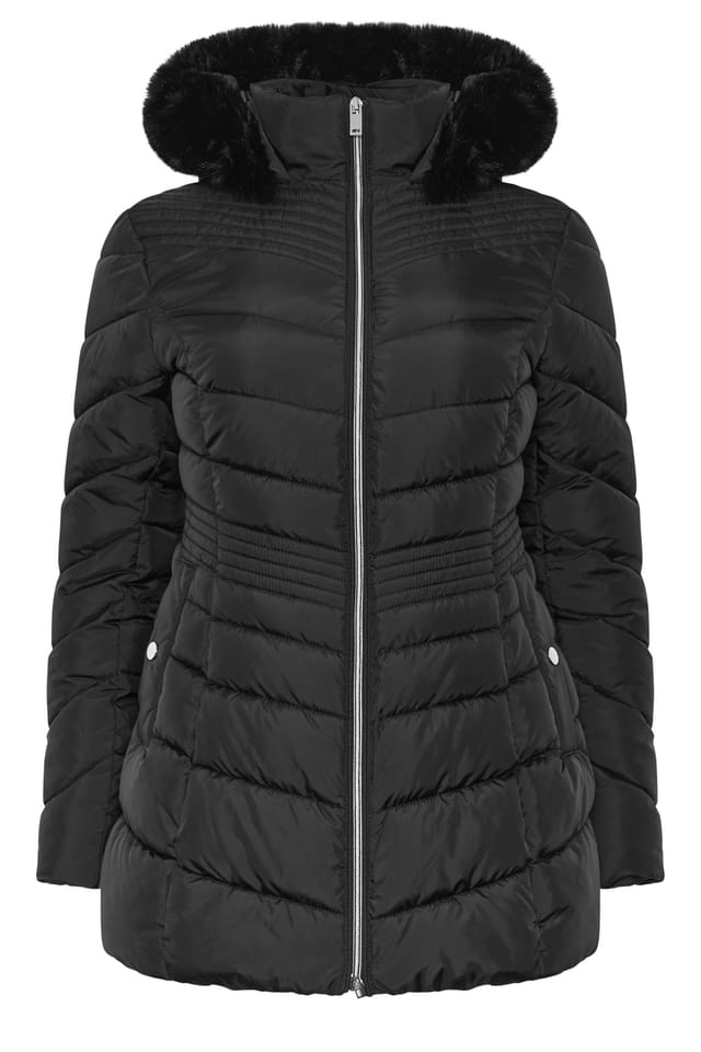 M&Co M&Co Women's Glam Padded Coat in Black - 2