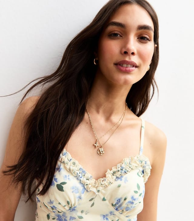 New Look Women's White Floral Print Ruffle Trim Mini Dress New Look - 2