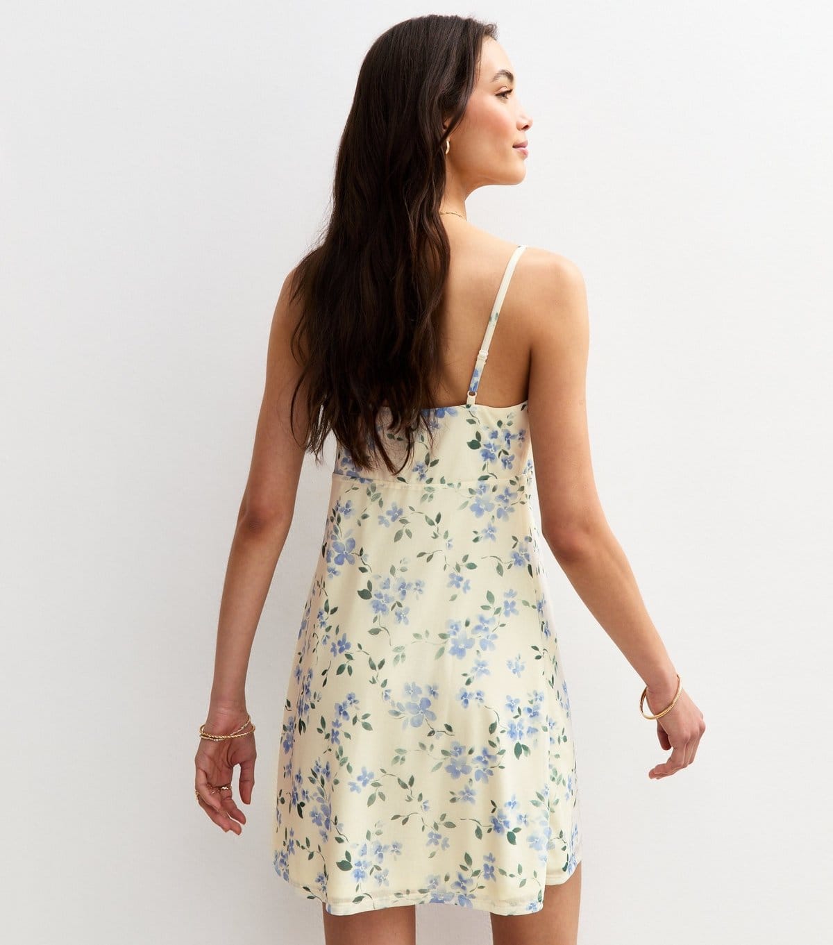 New Look Women's White Floral Print Ruffle Trim Mini Dress New Look - 4