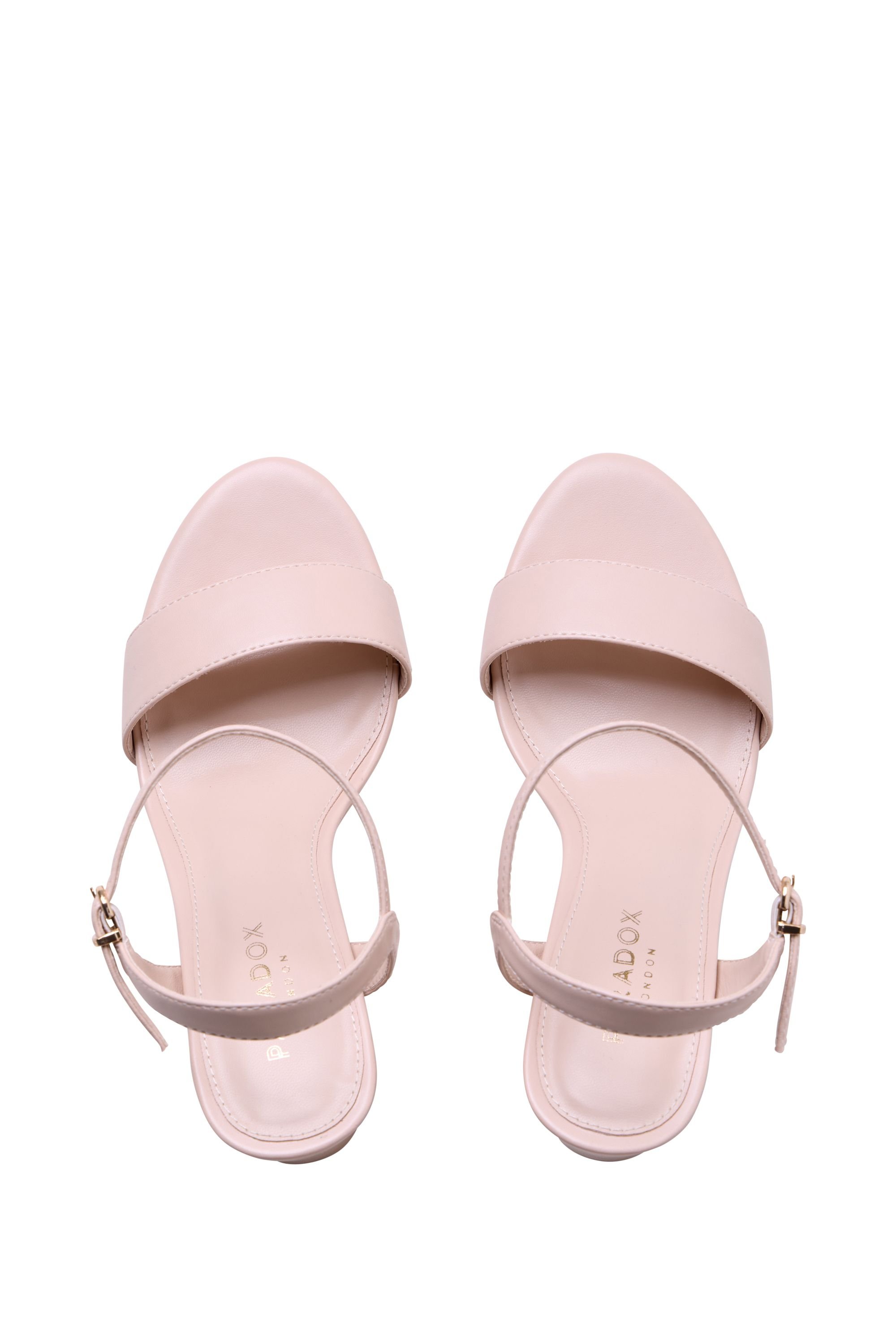 Paradox London Paradox London Women's Harmonia' Block Heel Ankle Strap Sandal in Nude - 3