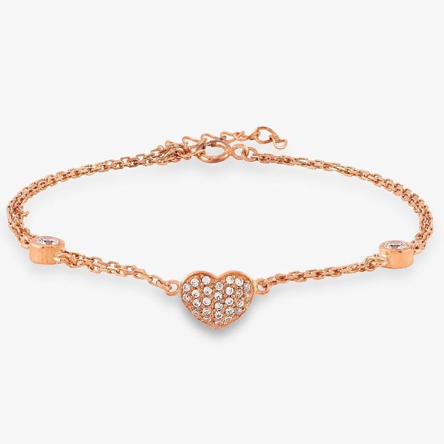 Rosa Lea Rosa Lea Women's Heart Double Chain Bracelet BJ-BR212CRRG in Rose Gold - 2