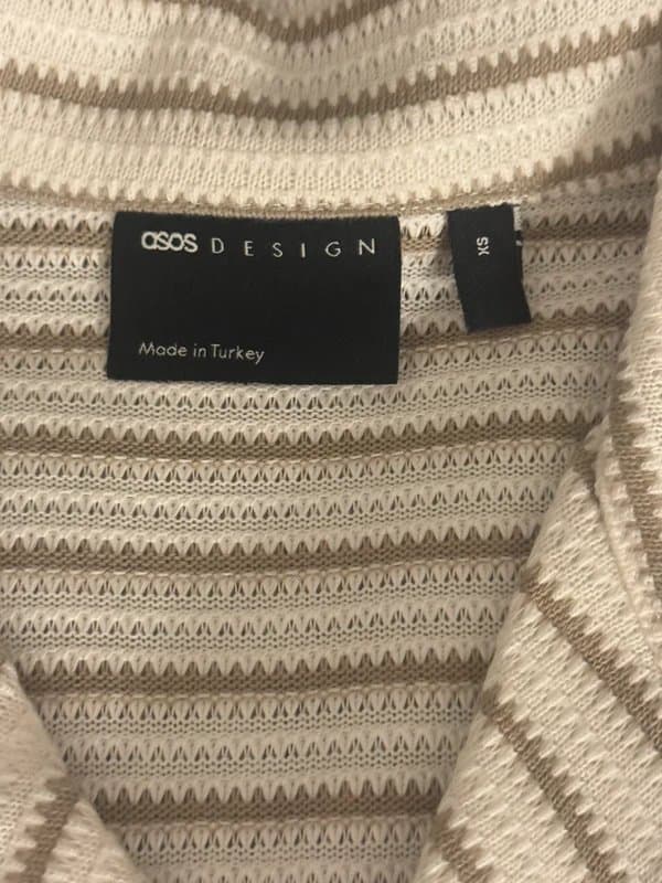 ASOS Crochet knit stripe rugby top