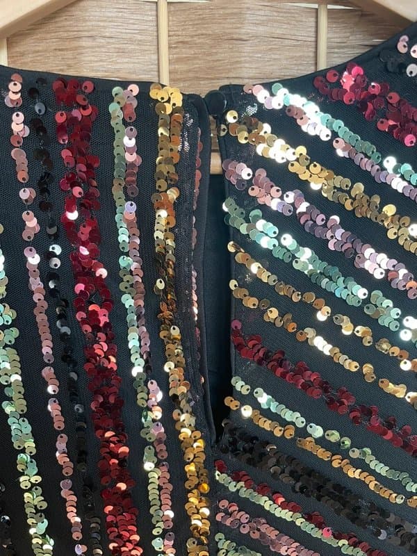 Monsoon Monsoon Multicolour Sequin Party Dress – Size 12 – New Without Tags