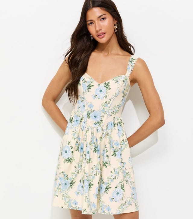 New Look Women's Cream Floral Corset Style Mini Dress New Look - 2