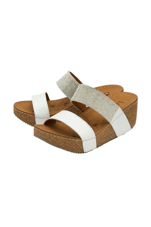 Lotus Lotus Women's 'Talisa' Open-Toe Wedge Sandals in White - 2