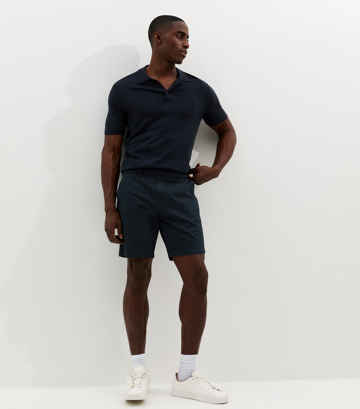 New Look Men's Navy Regular Chino Shorts New Look - 1